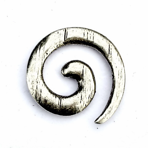 [06 SPH.si] Spiral-Haken Mantelverschluss (silber)