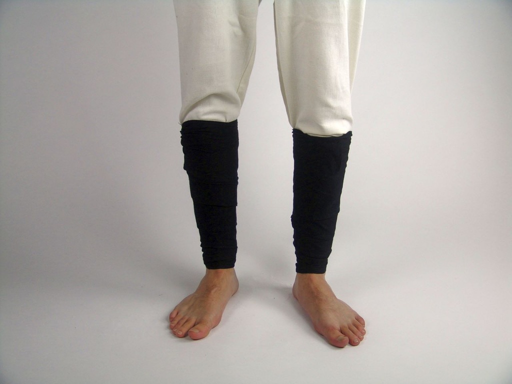 [407s] Wadenwickel aus Baumwolle schwarz - Mittelalter Bekleidung, Larp & Reenactment