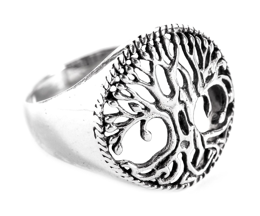 RUNA Ring aus Silber – Keltischer Lebensbaum Damenring 1,7 cm breit