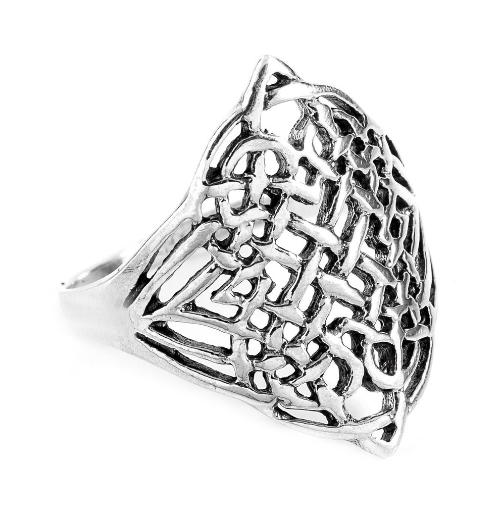 MIRA Ring aus Silber – Keltischer Damenring mit Flechtmuster 2 cm