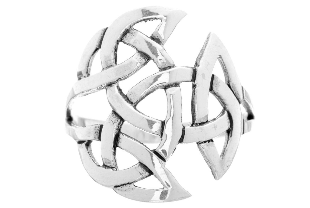Nemain Silber 925 Ring im keltischen Stil - Schmuck Accessoire für Historische Gewandungen, Reenactment und Liverollenspiel