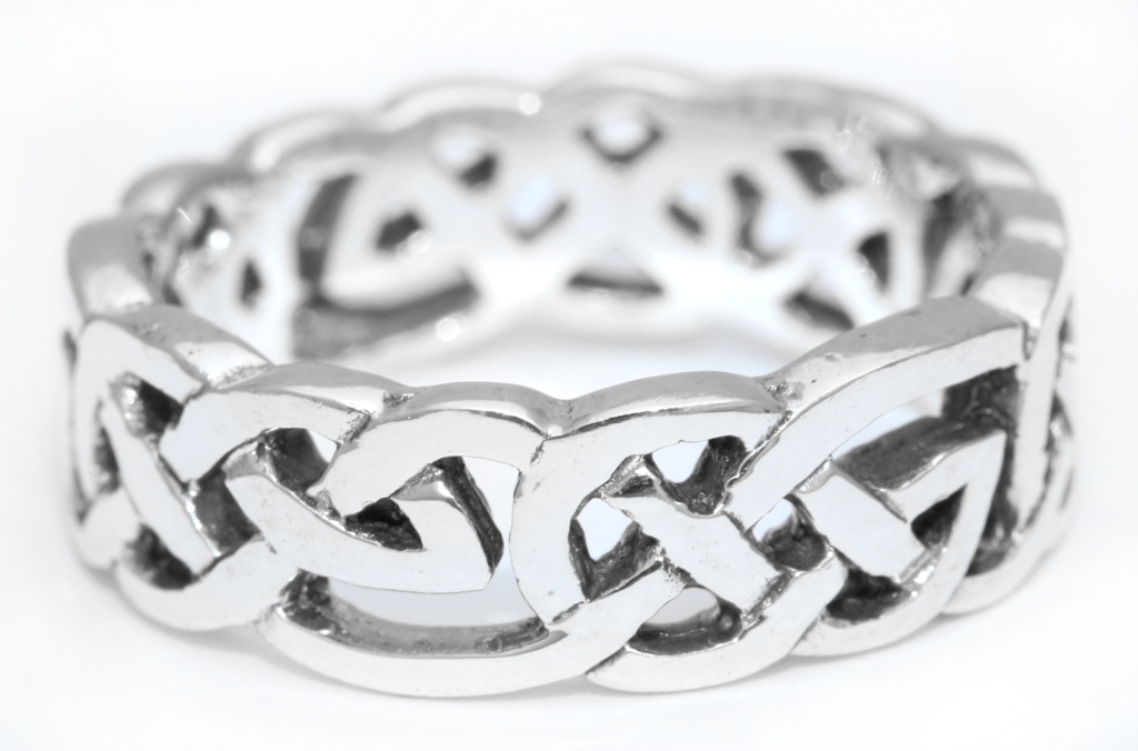[WDr386-001] Keltischer Freundschaftsring "Fiona" aus 925er Sterlingsilber – 6 mm breiter Ring mit Knotenmuster (14 / 44)