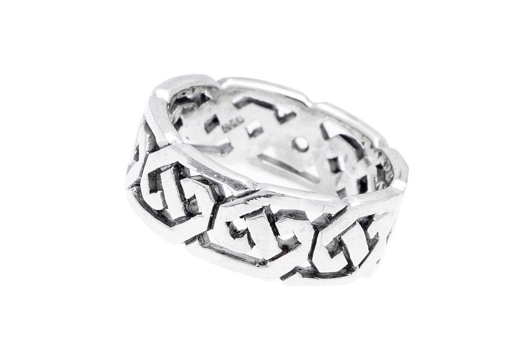 SVANA Ring aus Silber – Keltischer Knotenmuster Damenring 6 mm breit