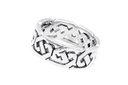 SVANA Ring aus Silber – Keltischer Knotenmuster Damenring 6 mm breit