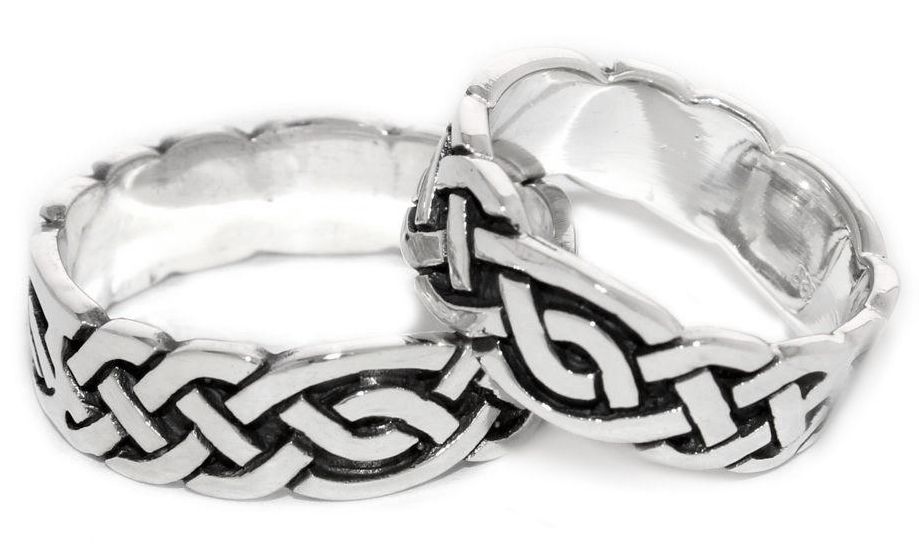 DORIAN Ring aus Silber – Keltischer Freundschaftsring mit Knotenmuster 6 mm breit
