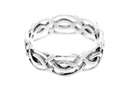 LIAN Ring aus Silber – Keltischer Knotenmuster Ring 7 mm breit