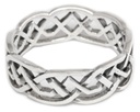 Keltischer Knotenring DAVIN – 7 mm Partnerring aus Silber 
