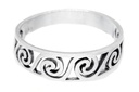Celtic Damenring MORGAINE aus 925 Silber – 6 mm Feenring mit Newgrange Spiralen