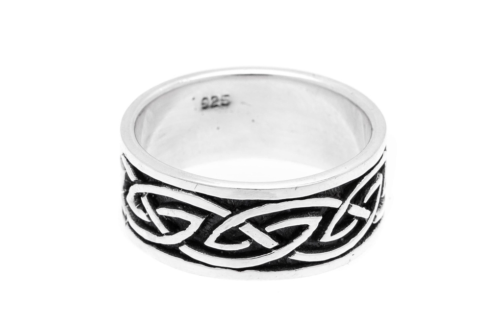 Celtic Ring KELTOI aus 925 Silber – 8 mm Massiver Freundschaftsring mit keltischem Knoten
