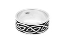 Celtic Ring KELTOI aus 925 Silber – 8 mm Massiver Freundschaftsring mit keltischem Knoten