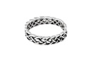 Schmaler Damenring RIANA aus 925 Silber – 4 mm feines keltisches Knotenmuster