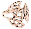 Keltischer Damenring NEMAIN aus Bronze – 20 mm offenes Trinitäts-Knotenmuster
