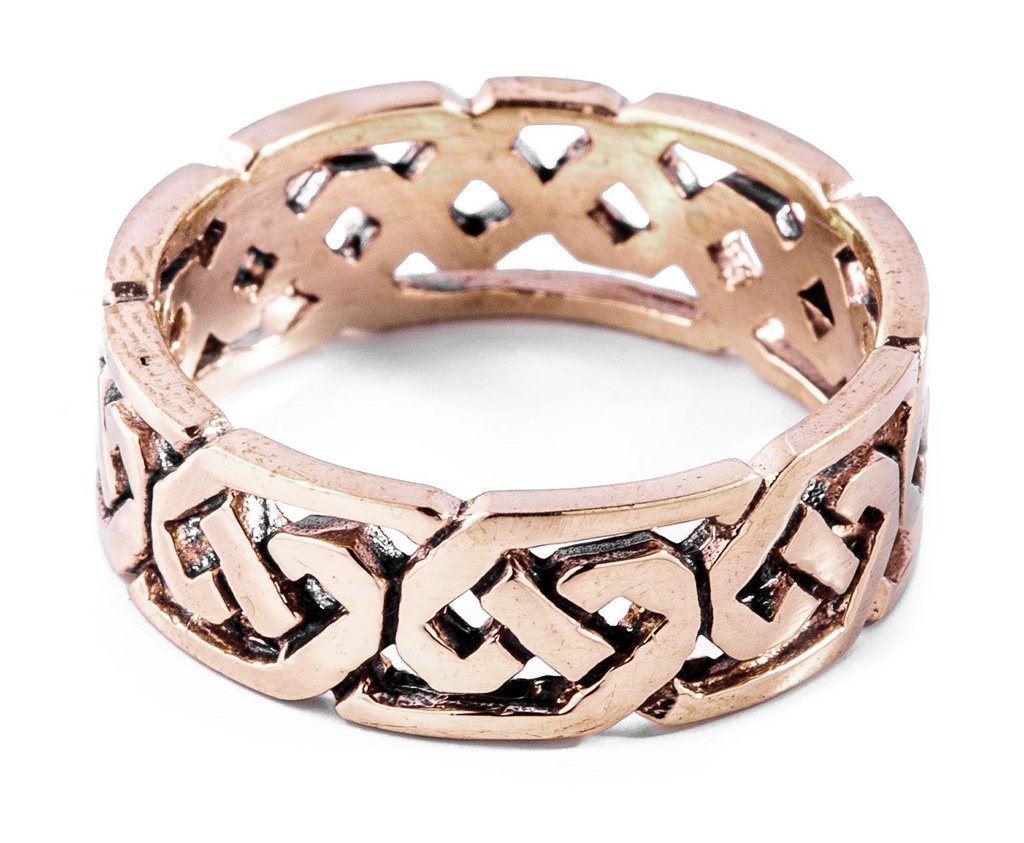 Keltischer Freundschaftsring SVANA aus Bronze – 7 mm Skandinavischer Partnerring mit Knotenmuster