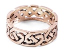 Keltischer Freundschaftsring SVANA aus Bronze – 7 mm Skandinavischer Partnerring mit Knotenmuster
