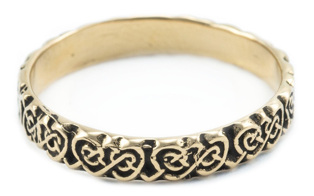 Keltischer Damenring AILEEN – Filigranes Knotenmuster in Bronze