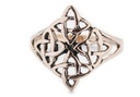 Keltischer Knoten-Ring "Taina" aus Bronze – Handgefertigter Ring mit 16 mm breitem Knotenmuster