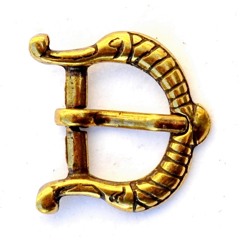 [09 Wi-S 2:A.me] Gürtelschnalle für 2 cm Gürtel, Replik Mittelalter Reenactment (bronze)