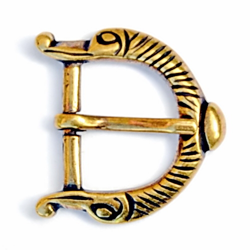 [09 Wi-S 3:A.me] Gürtelschnalle für 3 cm Gürtel, Replik Mittelalter Reenactment (bronze)