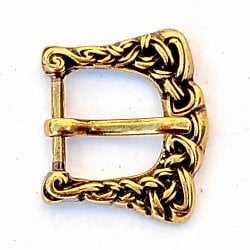 [09 Wi-S 2:D.si] Angelsächsische Schnalle - für 2 cm-Gürtel (silber)
