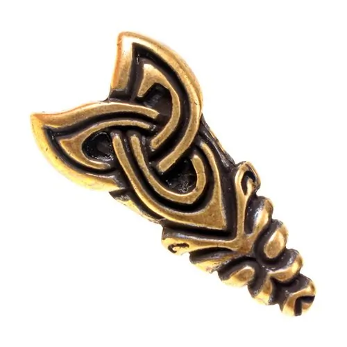 [WK-2469-2015-001] Wikinger Riemenzunge für 2 cm Gürtel (bronze)