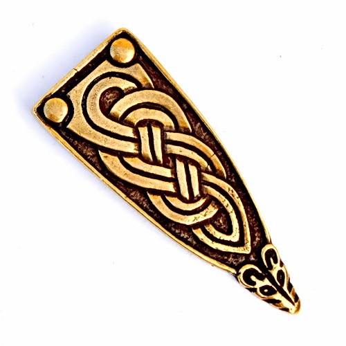 [WK-2471-2015-001] Wikinger Riemenzunge für 3 cm Gürtel (bronze)