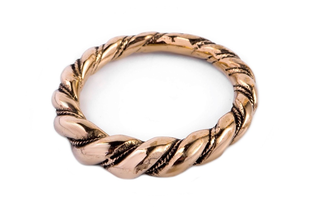 Wikinger-Ring "Llyr" aus Bronze – Gedrehter Reenactment-Ring für Mittelalter & LARP 5 mm