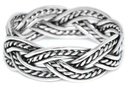 Ring Thorngad aus Silber 925 – Schmaler Wikinger Zopfring 6 mm Bandring