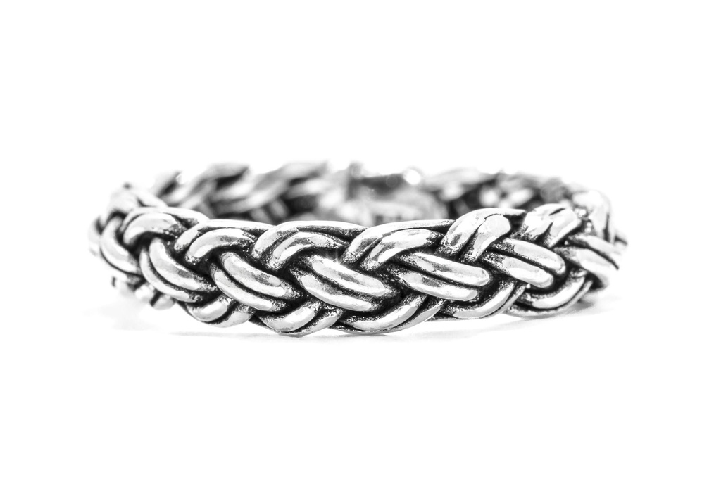 Ring Alfadir aus Silber 925 – Wikinger Zopfring 5 mm im nordischen Stil