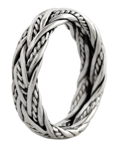 [WK-5125-2015-14 / 44] Wikinger-Ring "Diarmad" aus 925er Silber – 6 mm Breite (14 / 44)