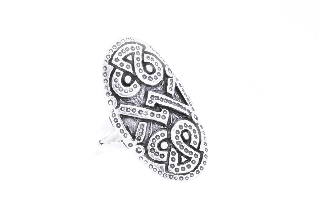 Ring Tarian mit Dagaz-Rune aus Silber 925 – Wikinger Runenring 2,3 cm offen
