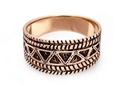 Wikinger-Ring "Nordlicht" aus Bronze – Symbolring mit Feuerelement für Reenactment & LARP 9 mm