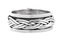 Ring Igor Drehring aus Silber 925 – Wikingerring mit Flechtband 8 mm beweglich