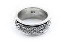 Ring Aldur Drehring aus Silber 925 – Wikinger Bandring 8 mm mit beweglichem Mittelteil