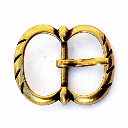 [09 Ma-S 2:A.me] Spätmittelalter-Schnalle - für 2 cm-Gürtel (bronze)