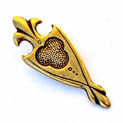 [09 Ma-En 2:A.si] Spätmittelalter Riemenende 2 cm (silber)