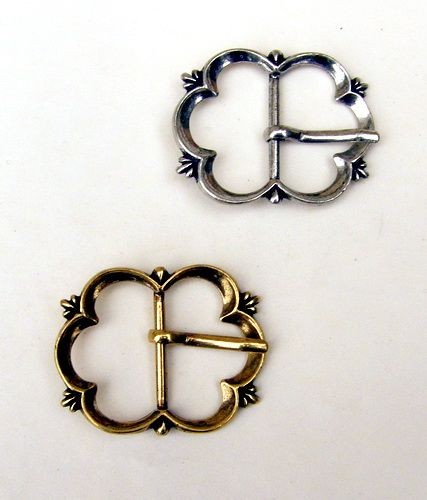 [WK-5368-2015-002] Spätmittelalter Schnalle 3 cm -Zubehör für mittelalterliche Gürtel für Reenactment und LARP (silber)