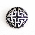 [08 Ce-0 Knoten.me] Zierniete mit keltischem Knotenmotiv (XS) – Dekorative Niete im Stil frühmittelalterlicher Ornamentik (bronze)
