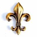 [WK-5433-2015-Bronzefarben] Zierniete Fleur de Lys / XXL – Mittelalterliche Lilie (bronze)