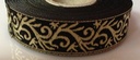 Borte Ranke in Schwarz-Gold, 19 mm- Webborte zur Verzierung mittelalterlicher Kostüme und Larp Gewandungen