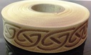 Borte Keltisch 2 in Creme-Silber, 19 mm- Webborte zur Verzierung mittelalterlicher Kostüme und Larp Gewandungen