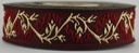 Borte Blumenranke in Bordeaux-Gold, 19 mm- Webborte zur Verzierung mittelalterlicher Kostüme und Larp Gewandungen