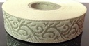 Borte Ranke in Creme-Silber, 19 mm- Webborte zur Verzierung mittelalterlicher Kostüme und Larp Gewandungen