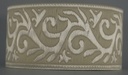 Borte Ranke in Creme-Silber, 33 mm- 10 m - Webborte zur Verzierung mittelalterlicher Kostüme und Larp Gewandungen