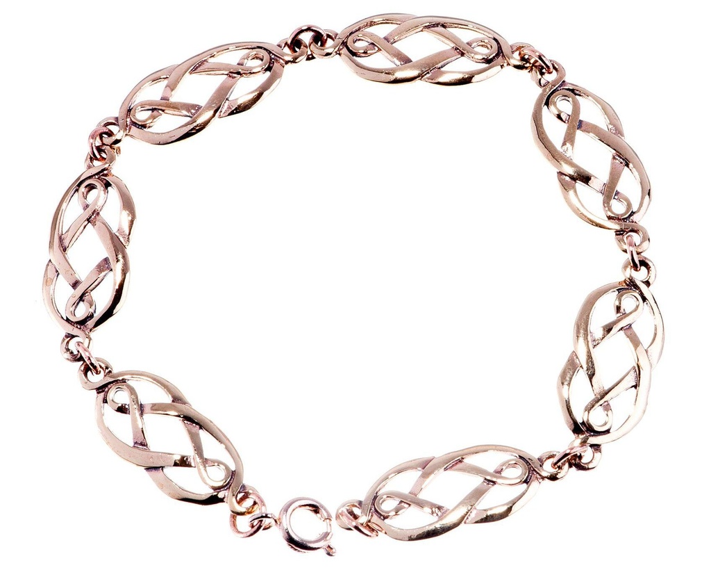 NINA Armkette aus Bronze – Keltisches Damenarmband mit Knotenmuster 18,5 cm