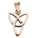 Keltischer Anhänger BRIGID aus Bronze – Filigranes Trinity-Knoten-Amulett (2,1 cm)