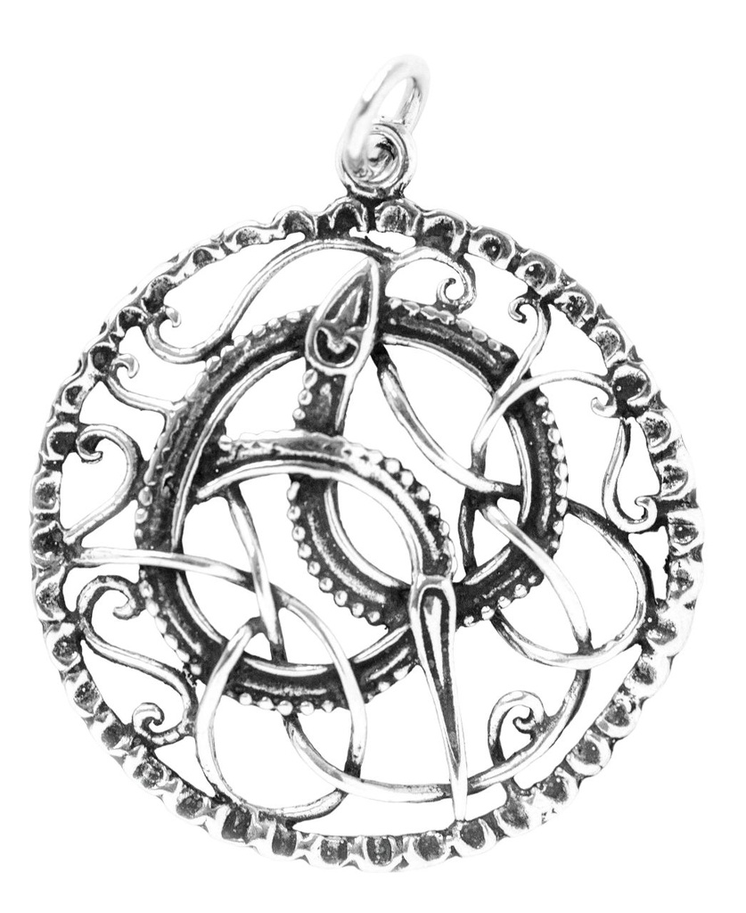 Anhänger RAGNARÖK PITNEY aus Silber – Großer Wikinger Amulett 4 cm Ø
