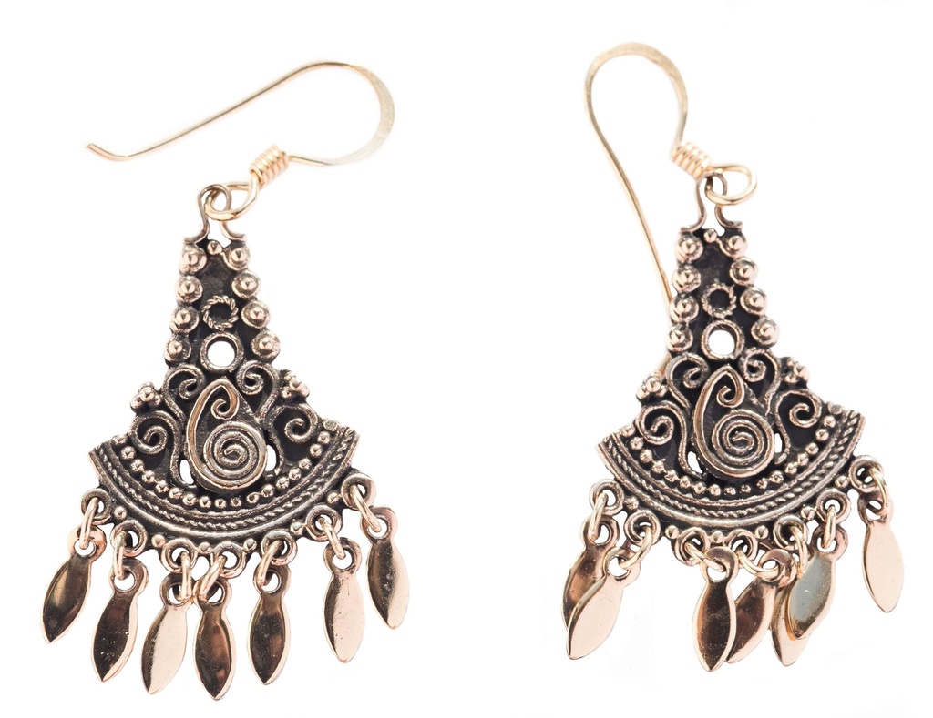 Ohrhänger 'Luna Viking' Bronze Schmuck für Mittelalter, Reenactment und Larp