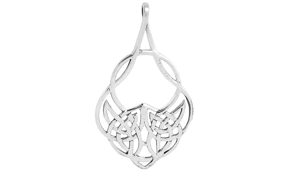 Irischer Schmuck-Anhänger AWEN – Keltischer Liebesknoten aus Silber 925 (4 cm)