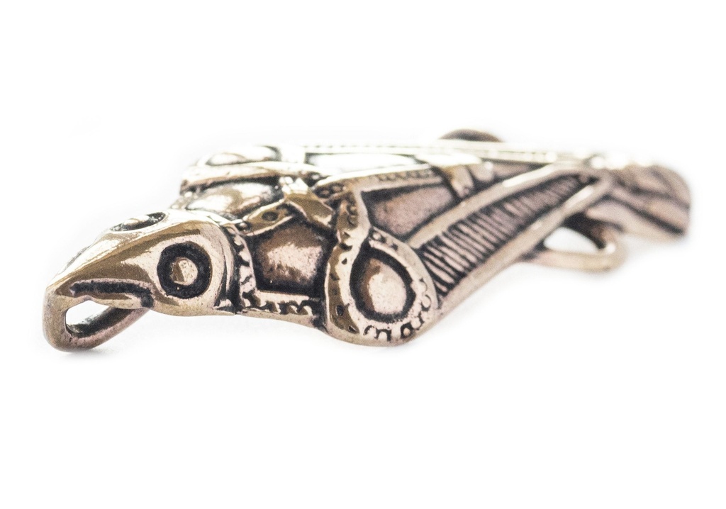 Anhänger MUNIN aus Bronze – Rabe Odins Wikinger Amulett 5 cm