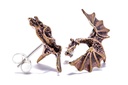 Große Ohrstecker DRACHENKÖNIGIN 2 cm – Bronze Drachen Schmuck für Fantasy Fans